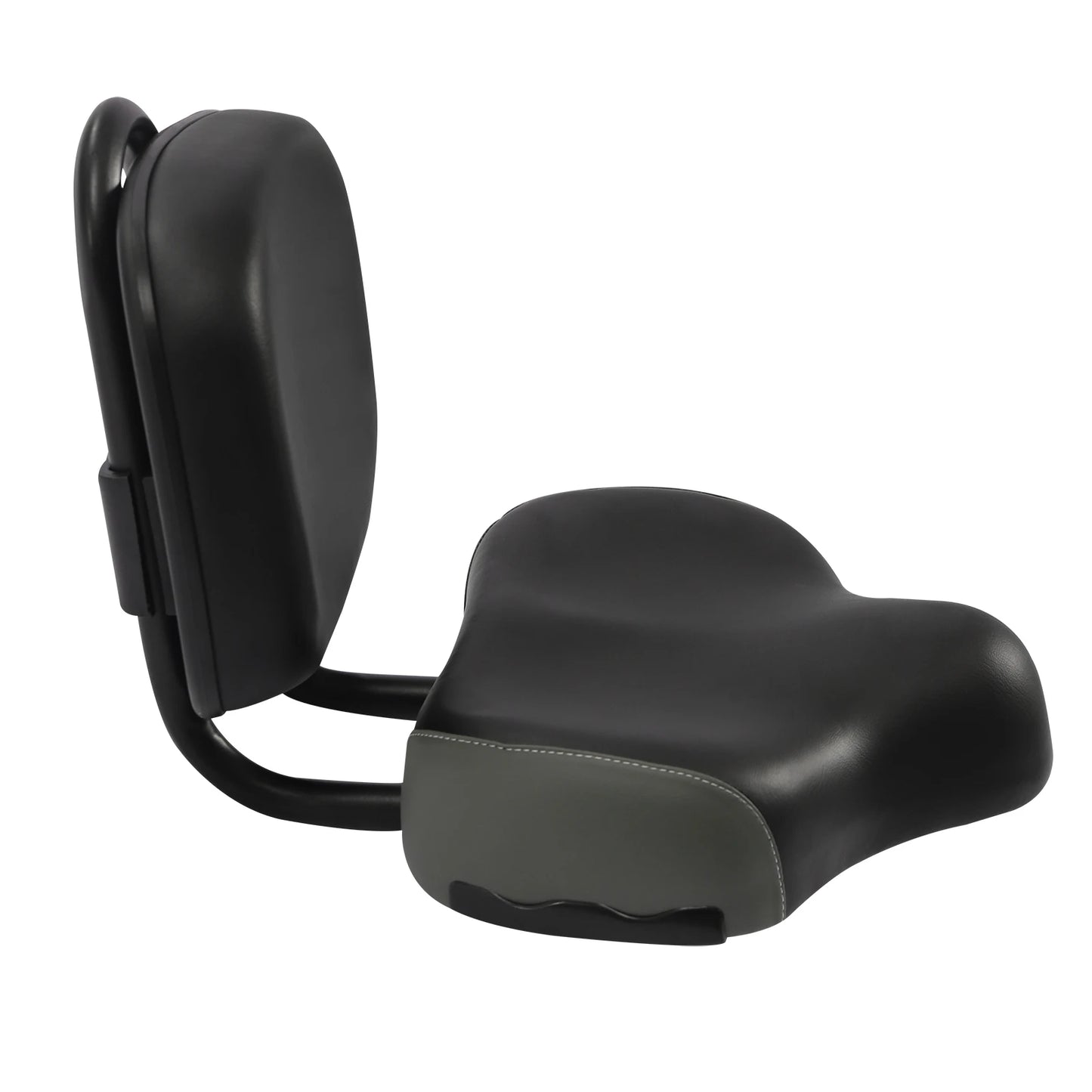 Back Cushion With Saddle & Frame Adjustable Back Cushion Bicycle Tricycle Saddle Seat Comfortable Riding Black