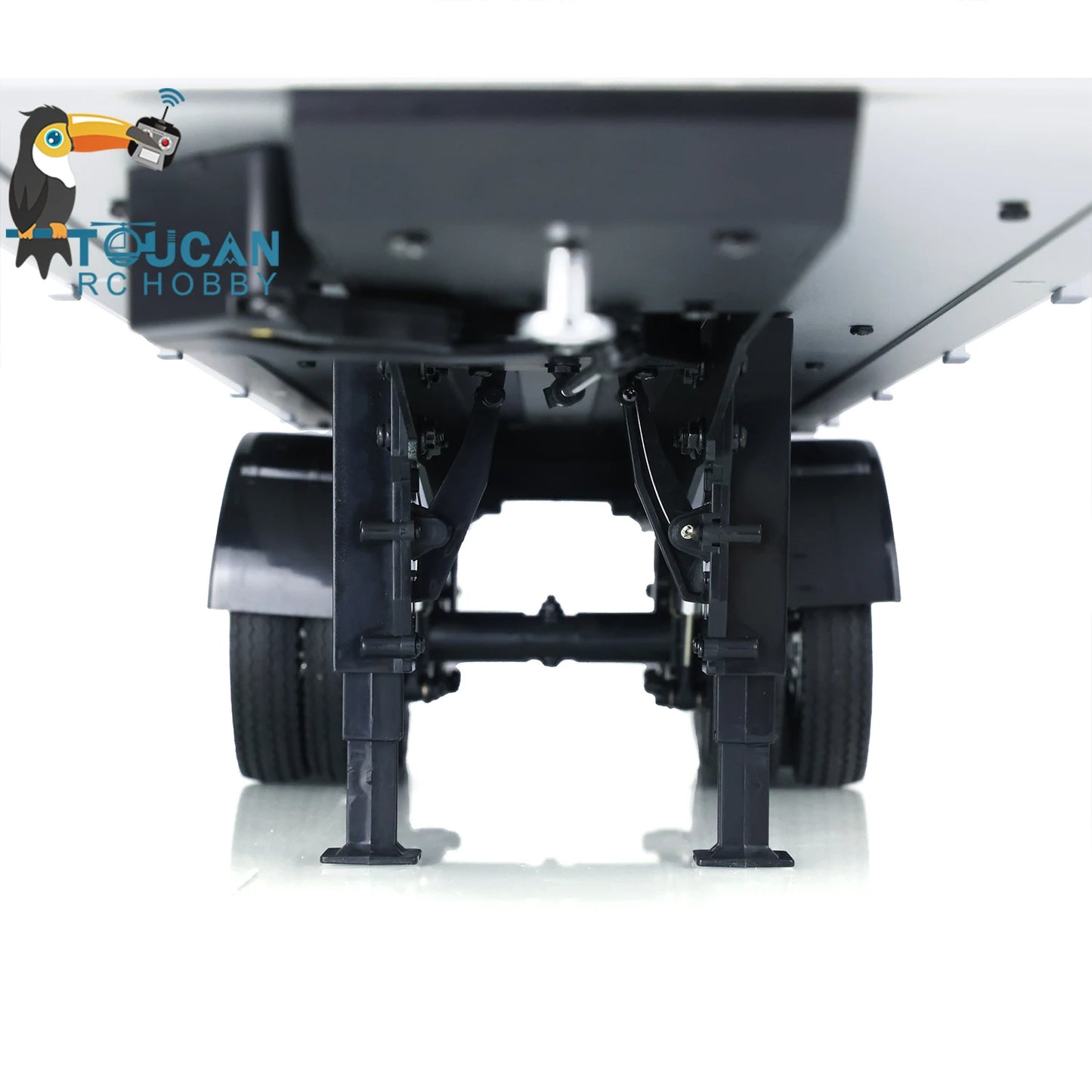 1/14 2Axle Flatbed Semi Trailer for LESU RC Tractor Truck DIY TAMIYA Remote Control Cars Model TH01024-SMT7