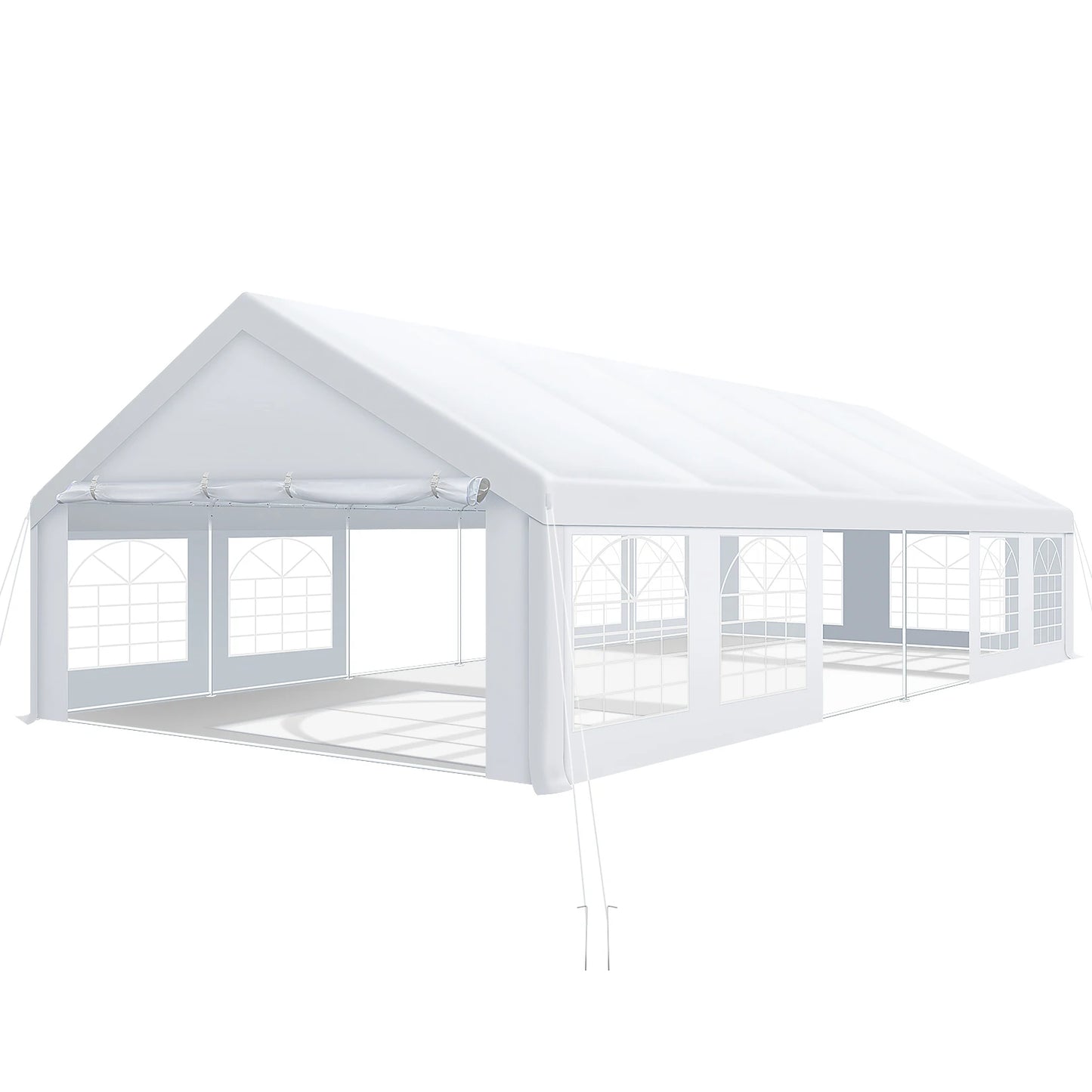 20x40 Party Tent Heavy Duty, Galvanized Wedding Tent, Event Shelter Tent For Parties, Outdoor Tent with Removable Sidewall