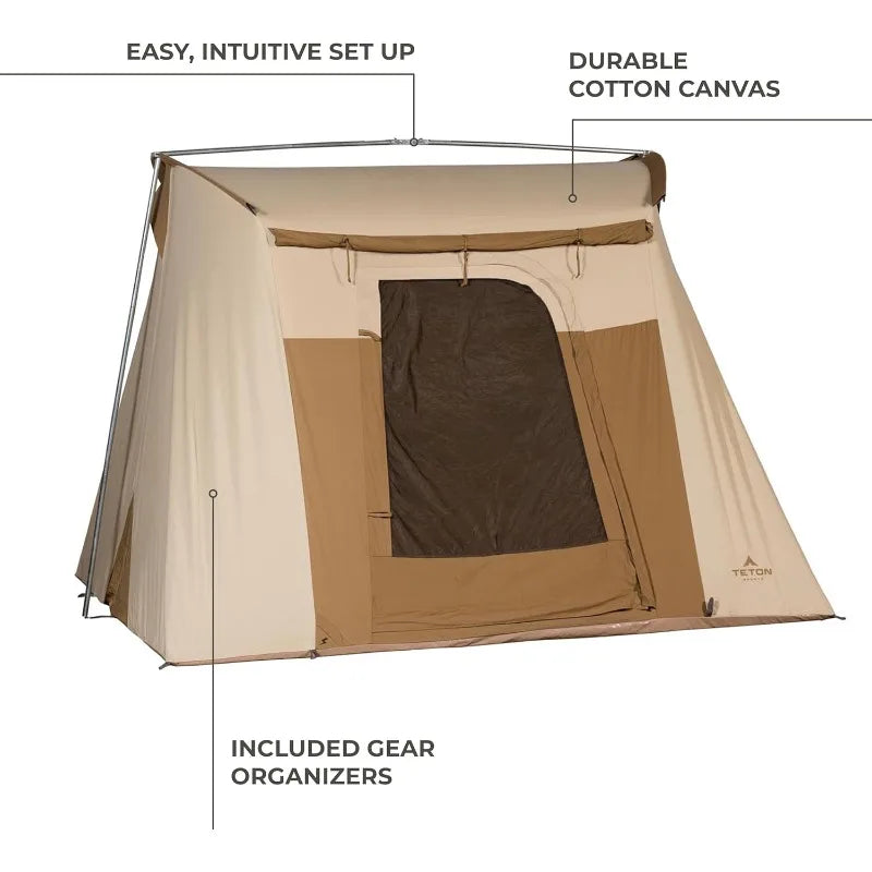 Teton Sports Canvas Tent Family Camping All Seasons
