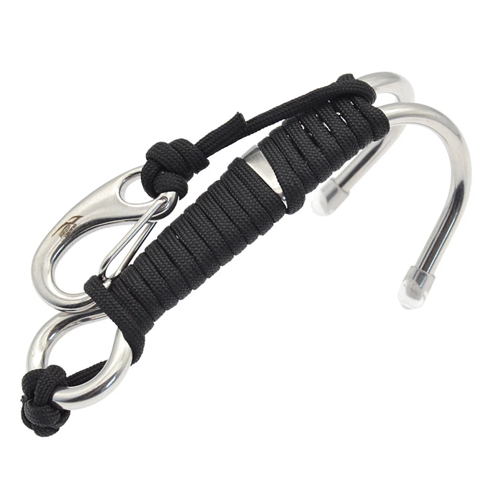 Double Head Diving Drift Reef Hook Stainless Steel Lanyard