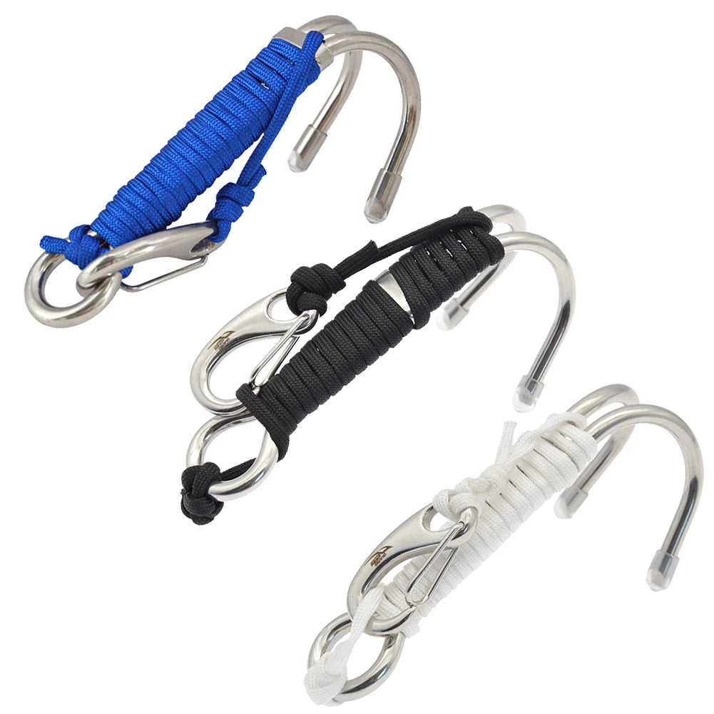 Double Head Diving Drift Reef Hook Stainless Steel Lanyard