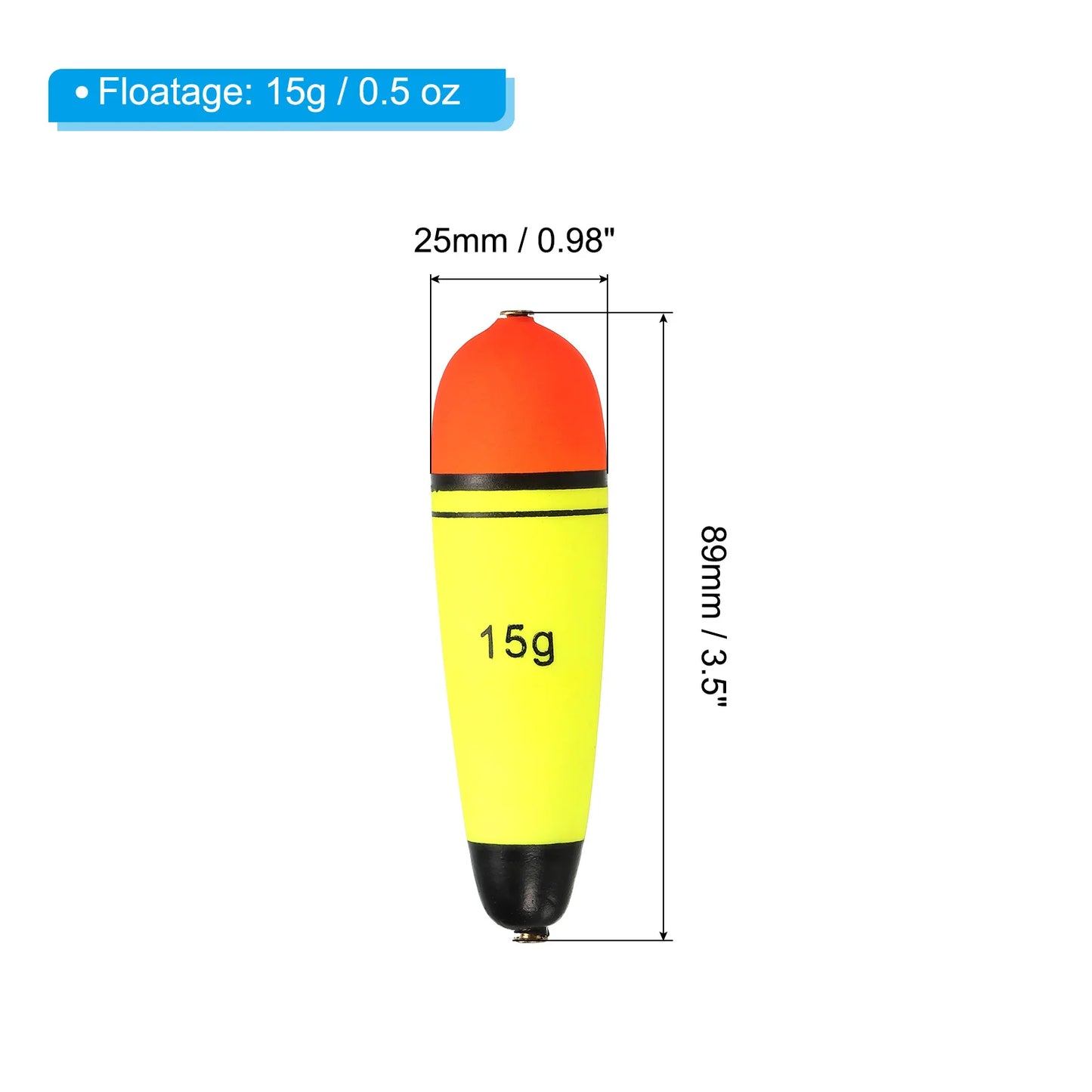 Fishing Slip Bobbers, 4 Pack EVA Fishing Float for Sea Fishing Freshwater, Yellow