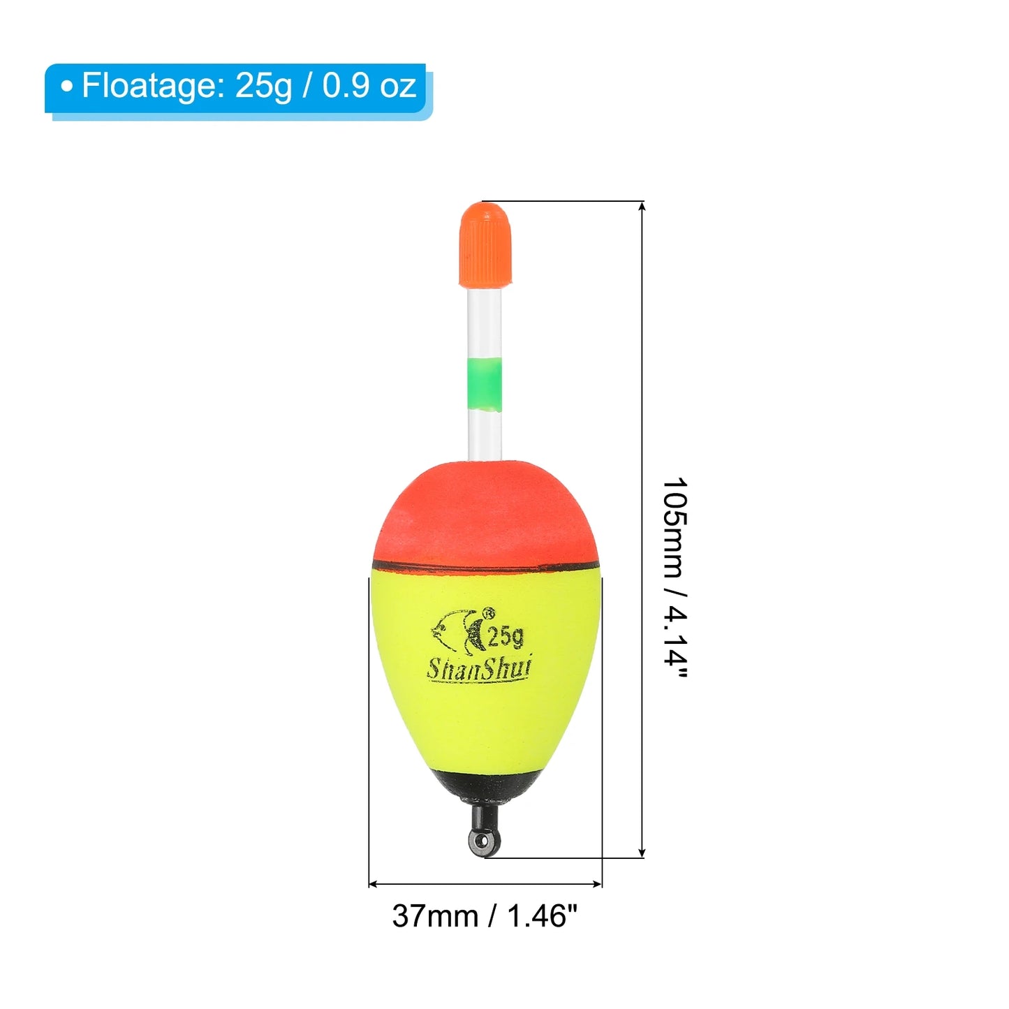 Fishing Bobbers, 10 Pack EVA Fishing Float for Saltwater Freshwater Fishing, Yellow