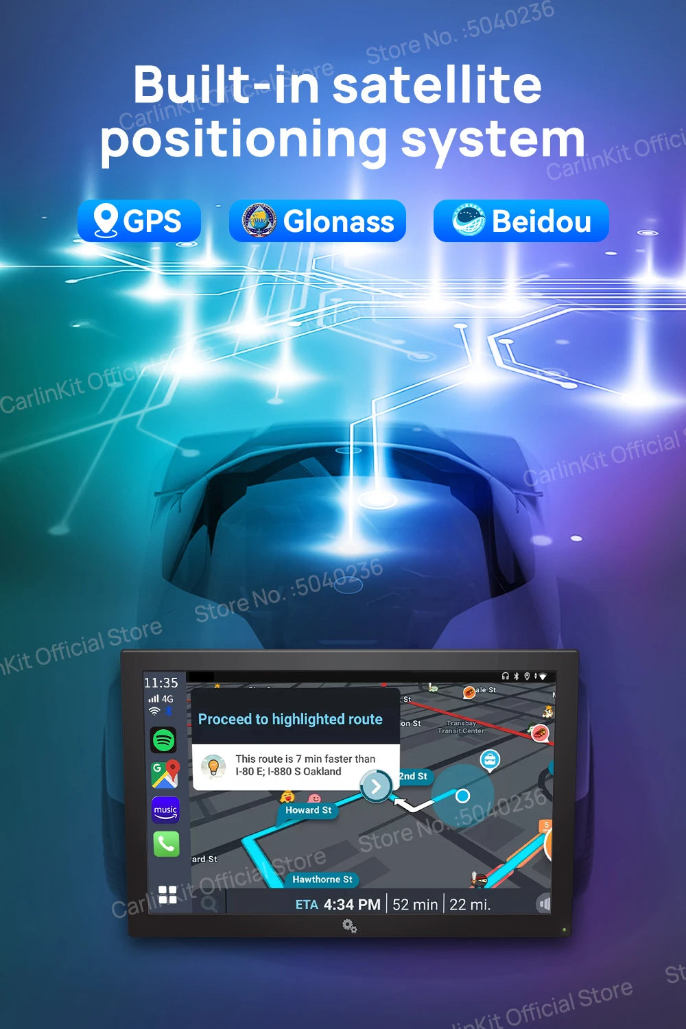 128GB CarlinKit LED Wireless CarPlay Android Auto Box CarPlay Ai Box Android 13 Video Playback Split Screen Qualcomm 8cores FOTA