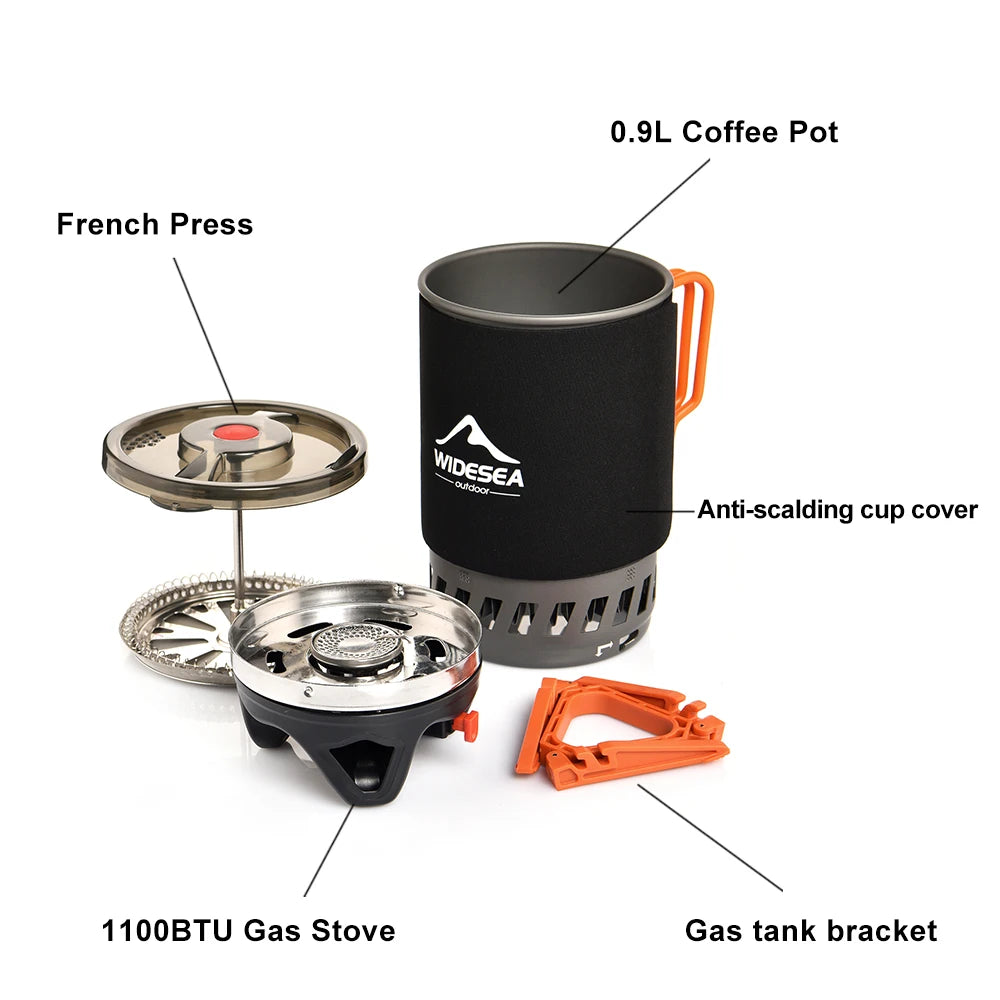 Widesea Camping Cooking System Heat Exchanger Gas Stove