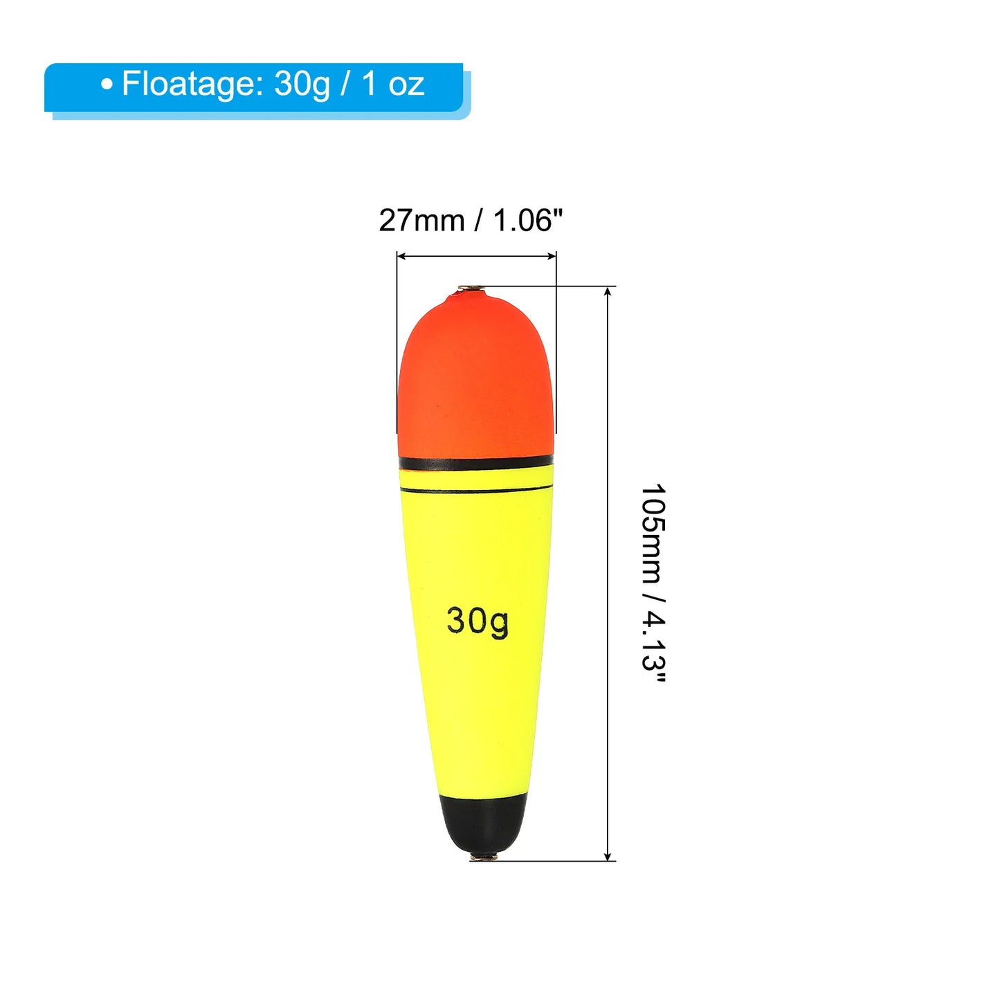 Fishing Slip Bobbers, 4 Pack EVA Fishing Float for Sea Fishing Freshwater, Yellow