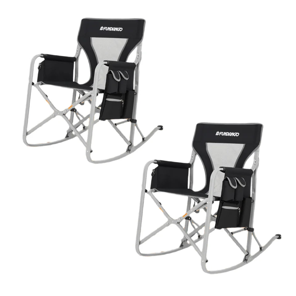 FUNDANGO Adult Swing Chair, Patio Lawn Camping Recreation, Portable, Foldable, with Storage Bag, 300 lb Load