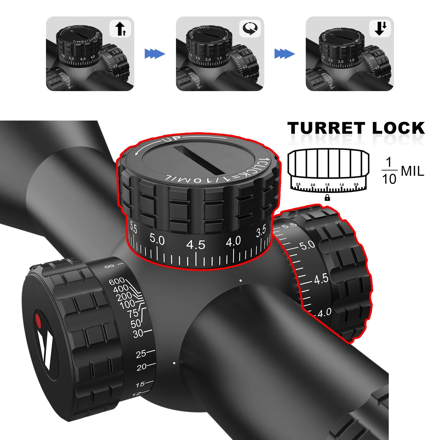 VictOptics S4 4-16X44 MDL Airsoft Sight Hunting Tactical Rifle Scopes Mount Glass Etched Reticle For .223 5.56 AR15