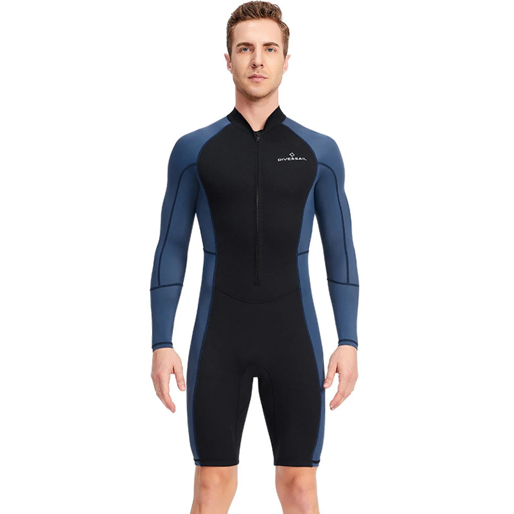 Men Neoprene Diving Suit With Zipper For Snorkeling