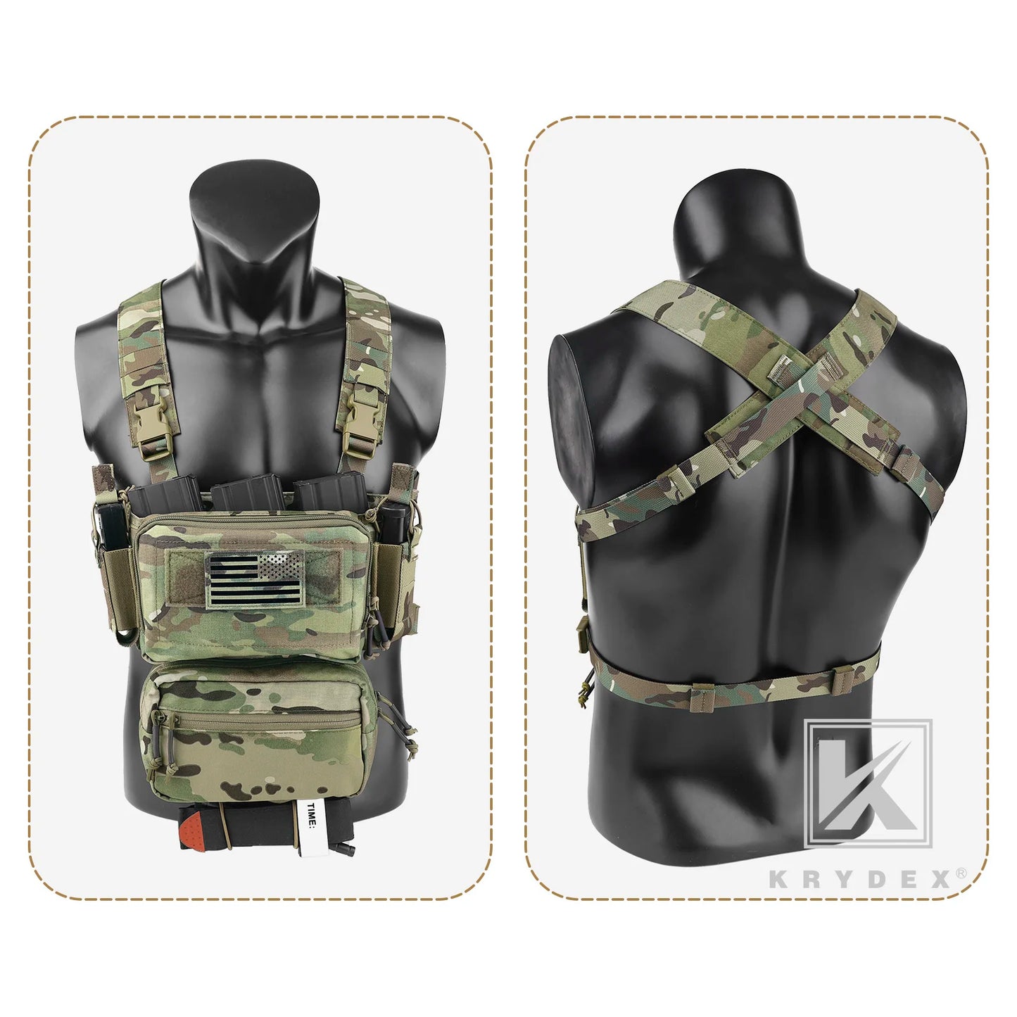 Krydex 500D Tactical D3CR Micro Chest Rig Vest Mag Pouch
