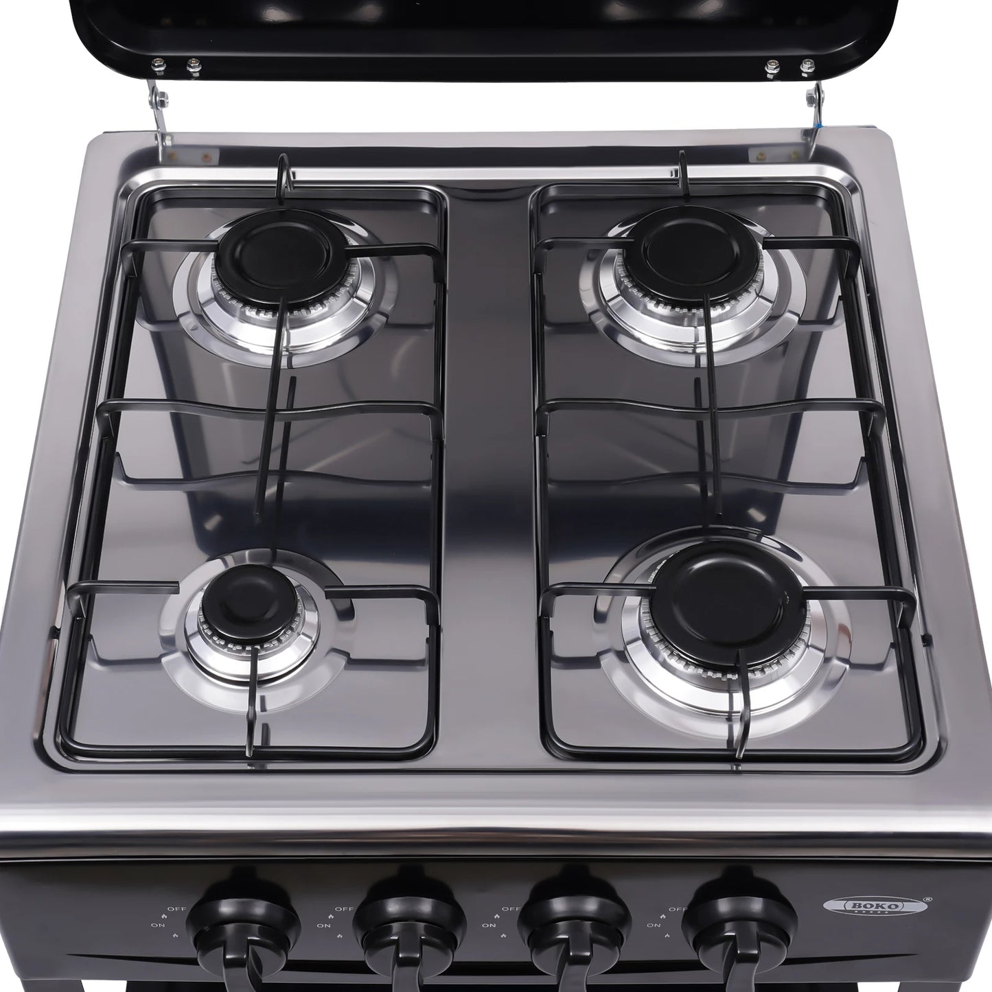 4 Burner Portable Stove Cooker BBQ Grill Windshelter Natural Gas Camping Freestanding Stove For Family Outdoor Activities