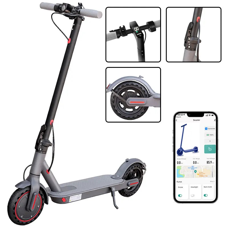 LADPED 350W Electric Scooter 19 MPH Folding Waterproof