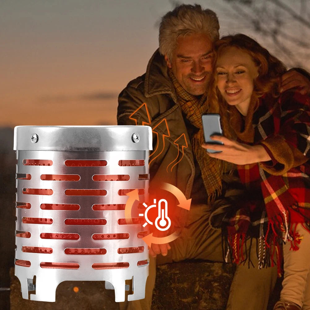 Wear-resistant Mini Heater Stainless Steel Warming Stove Cover Camping Stove Warming Stove Hood for Outdoor Backpacking Hiking