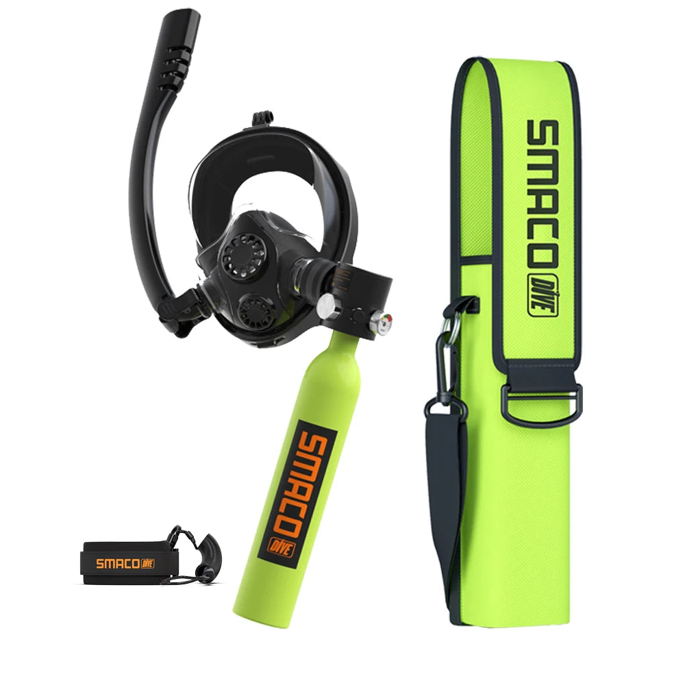 Scuba Mask With Air Tank System Full Face Premium Kit 0.5L
