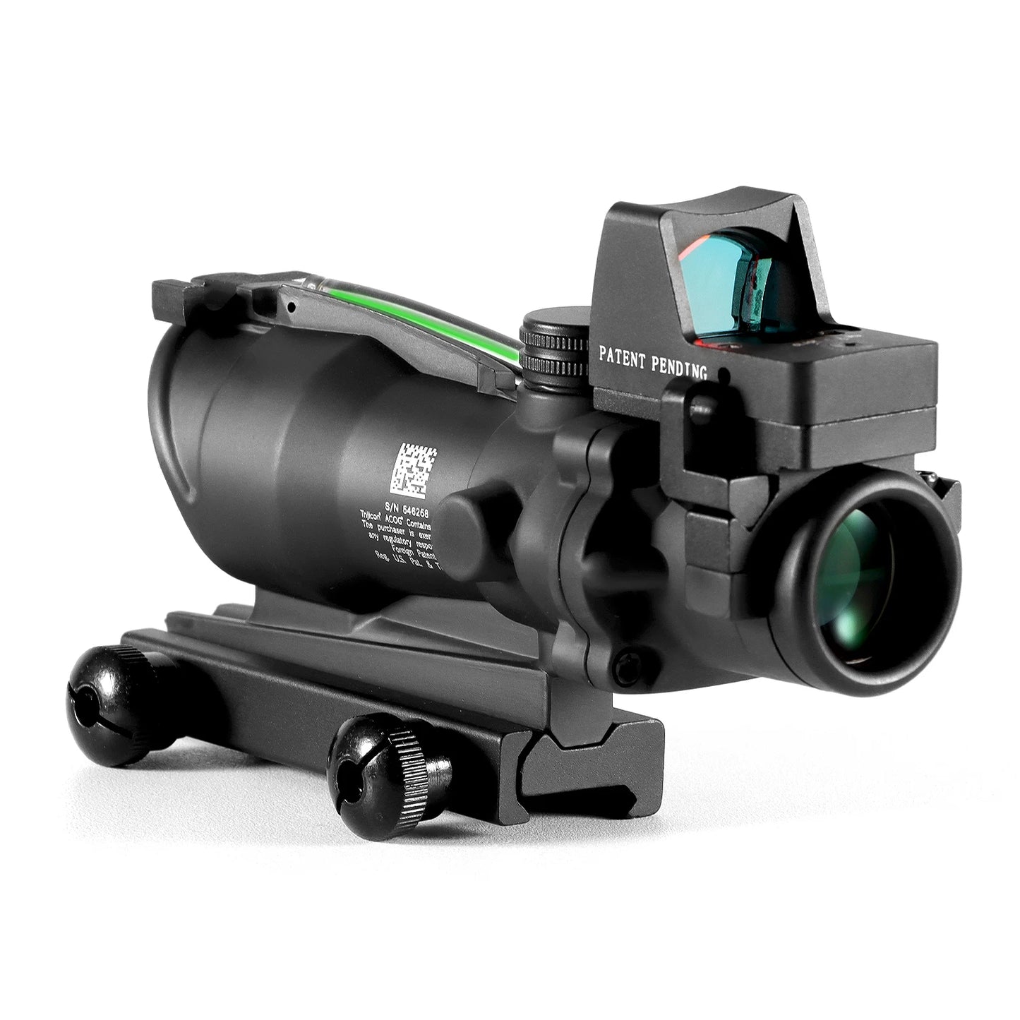 Adjustable 4x32 Red Dot 1x 4x Scope Red Dot Tactical Scope 20mm Rail Scope for Glock Hunting