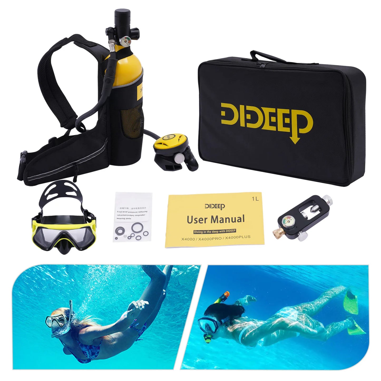 Underwater Breathing Device Mini Scuba Tank 32.8Ft 15 20 Min