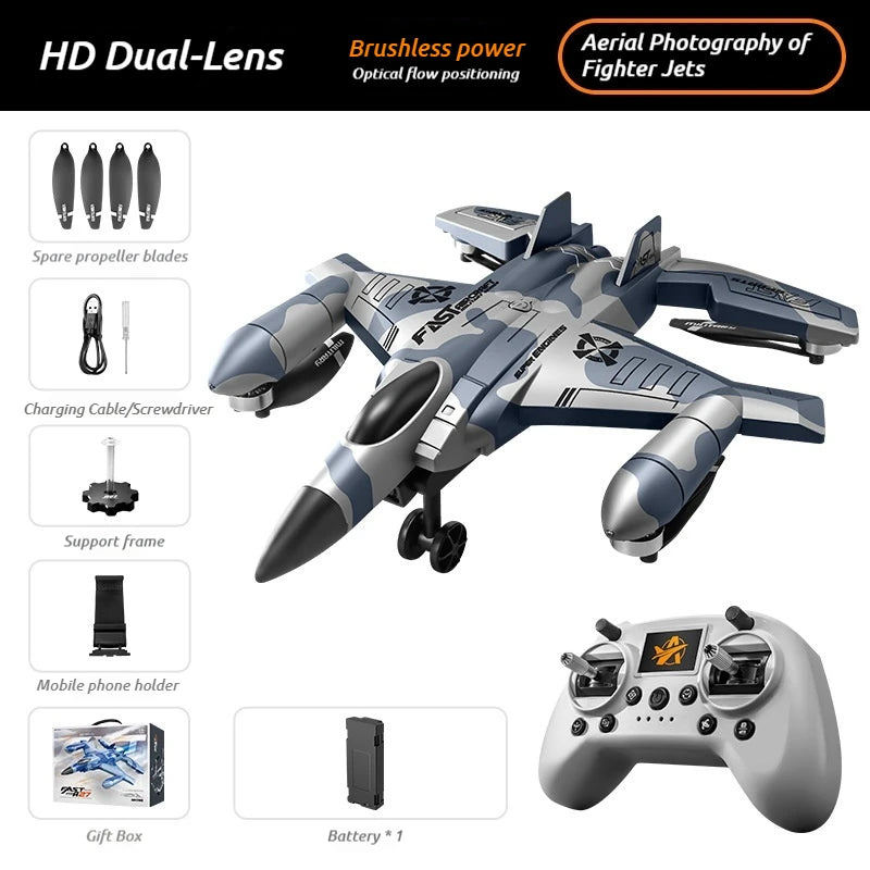 A27 Fighter Jet RC Plane Brushless Motor Fixed Wing Drone for Aerial Photography Professional RC Aircraft Model Kids Outdoor Toy