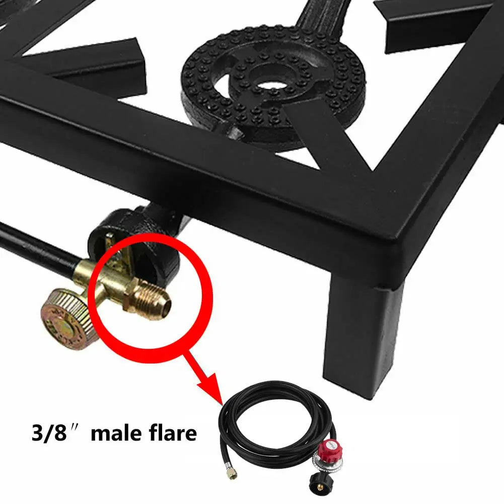 Cast Iron Double Burner Portable Outdoor Camp Stove Propane
