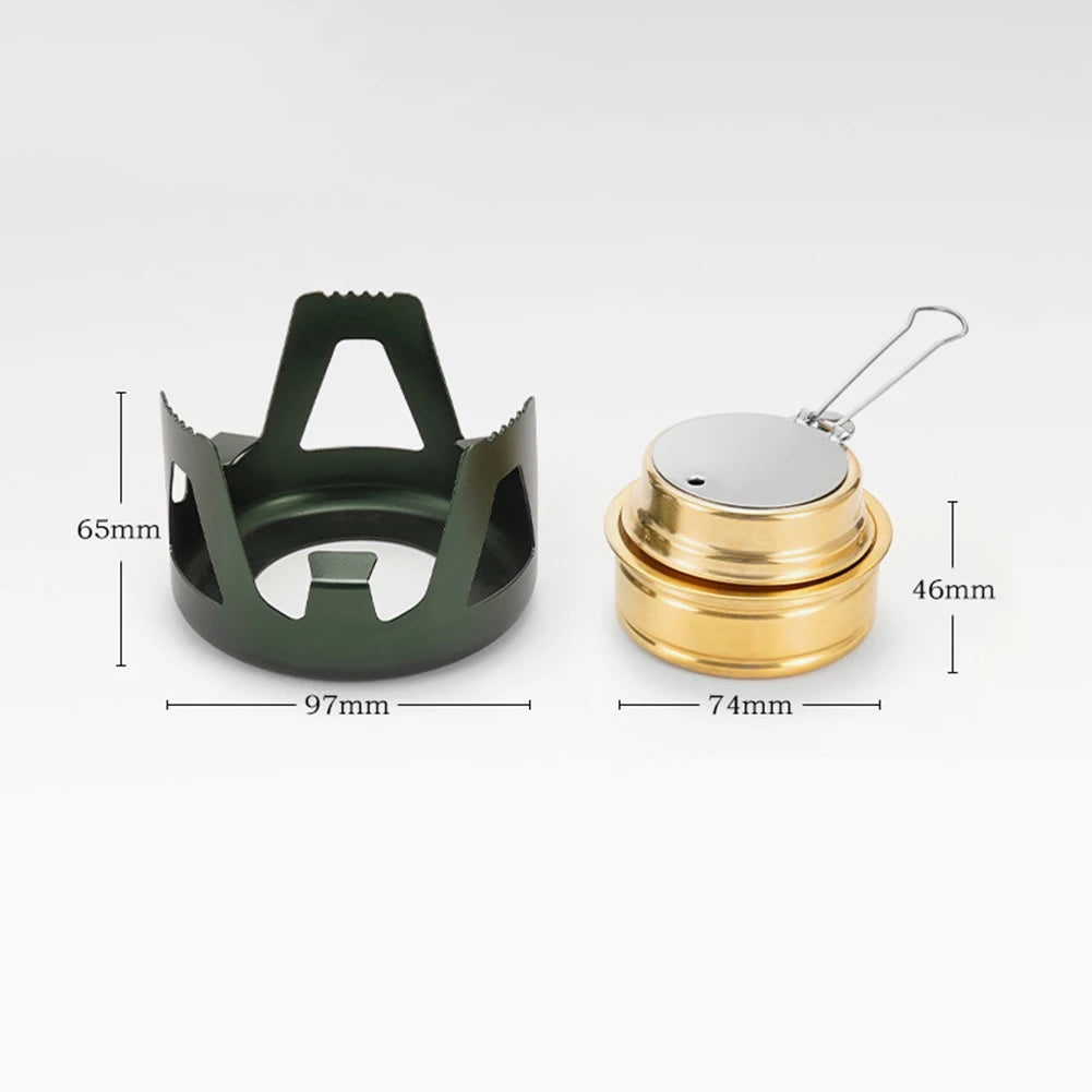 Alcohol Stove Adjustable Firepower Portable Mini Alcohol Stove Aluminum Alloy Bracket 360 Degree Combustion for Outdoor Picnic
