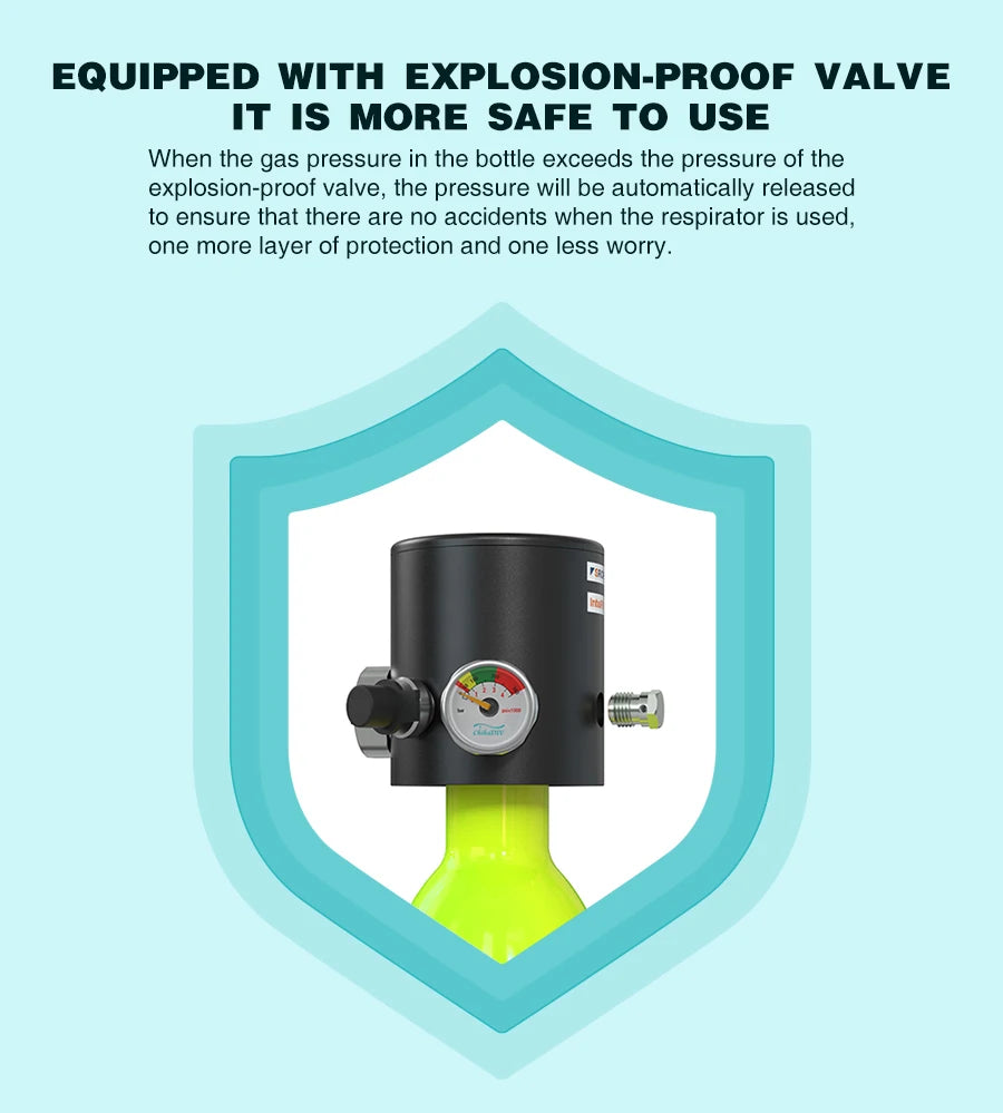 Chikadiv 0.5 Liter 3000 Psi Constant Pressure Scuba Tank