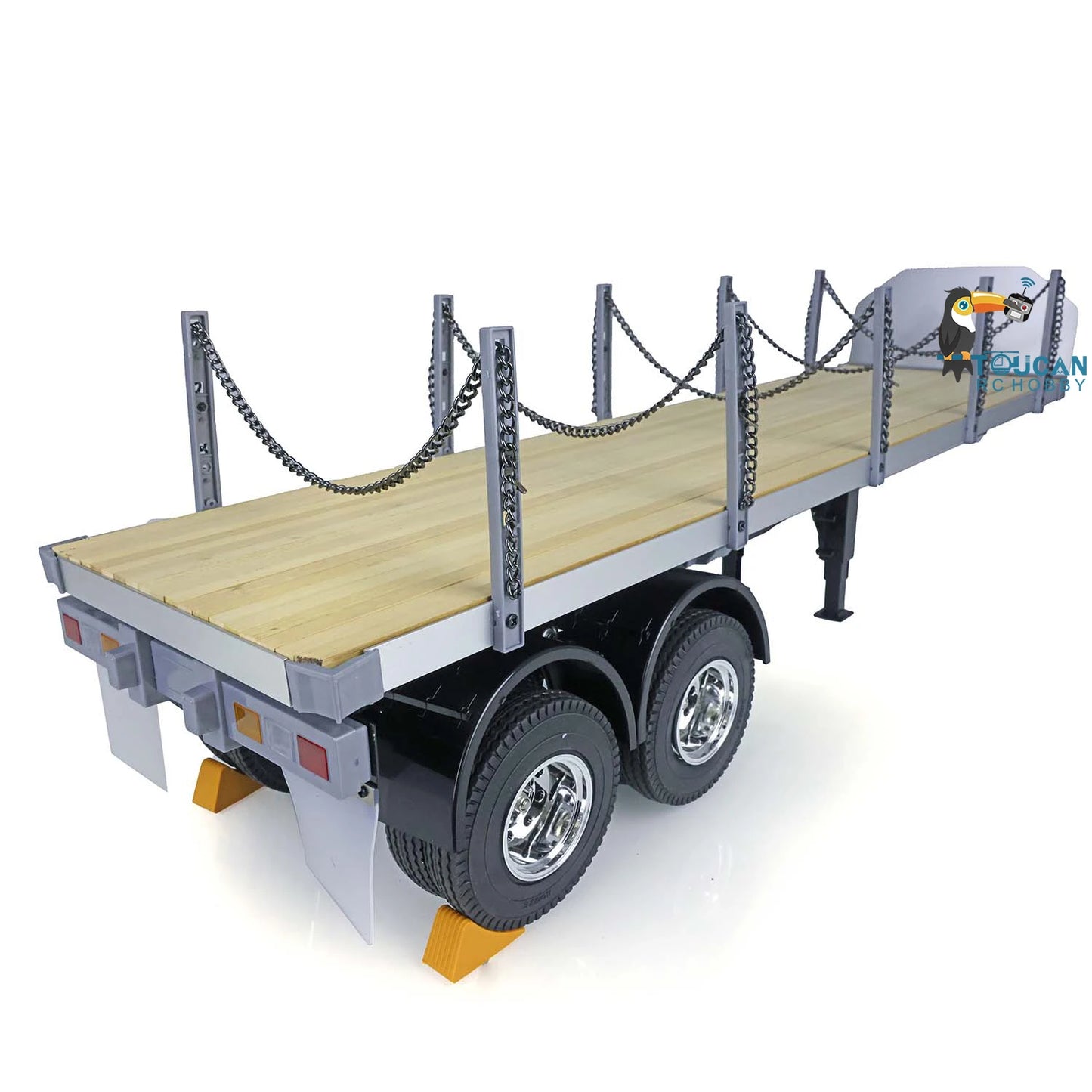 1/14 2Axle Flatbed Semi Trailer for LESU RC Tractor Truck DIY TAMIYA Remote Control Cars Model TH01024-SMT7