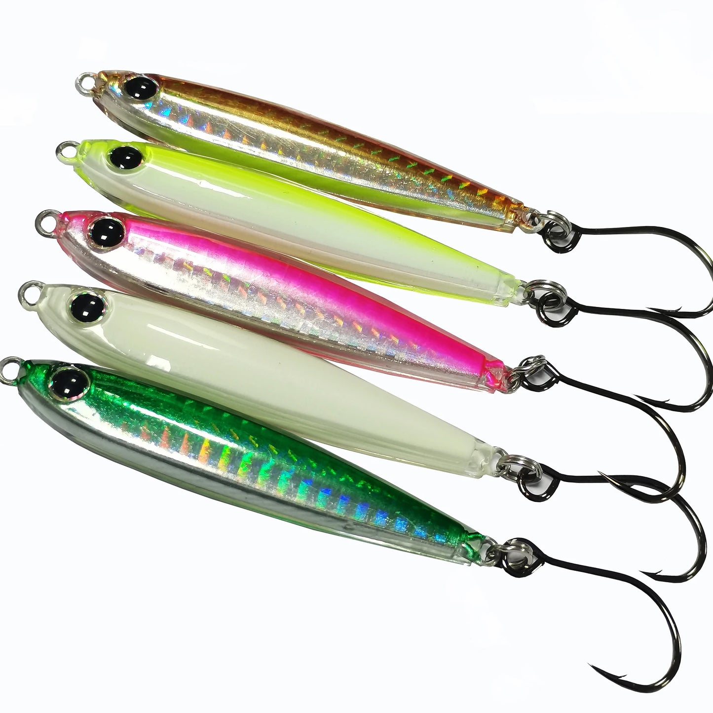 5Pcs Epoxy Resin Jigs Lure Mixed Colors For Striped Bass