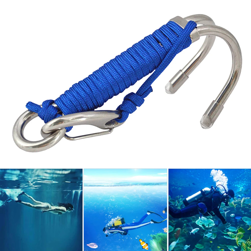 Double Head Diving Drift Reef Hook Stainless Steel Lanyard