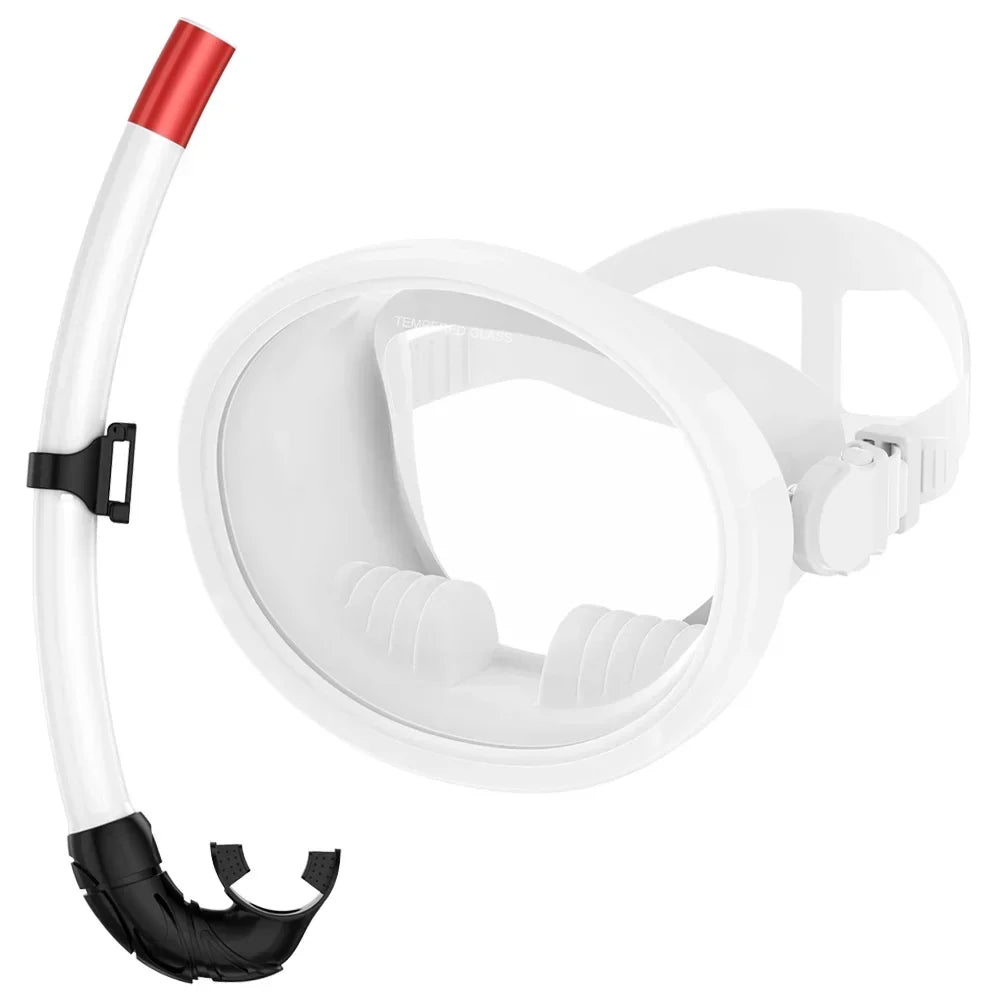 Oval Spearfishing Mask Classic Retro Panoramic View Goggles