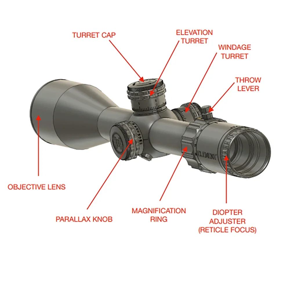 ELEMENT Optics Helix 6-24x50 FFP First Focal Plane Riflescope w/ Zerostop 30mm Tube APR-2D MRAD Reticle Rifle Scope Sight Luneta