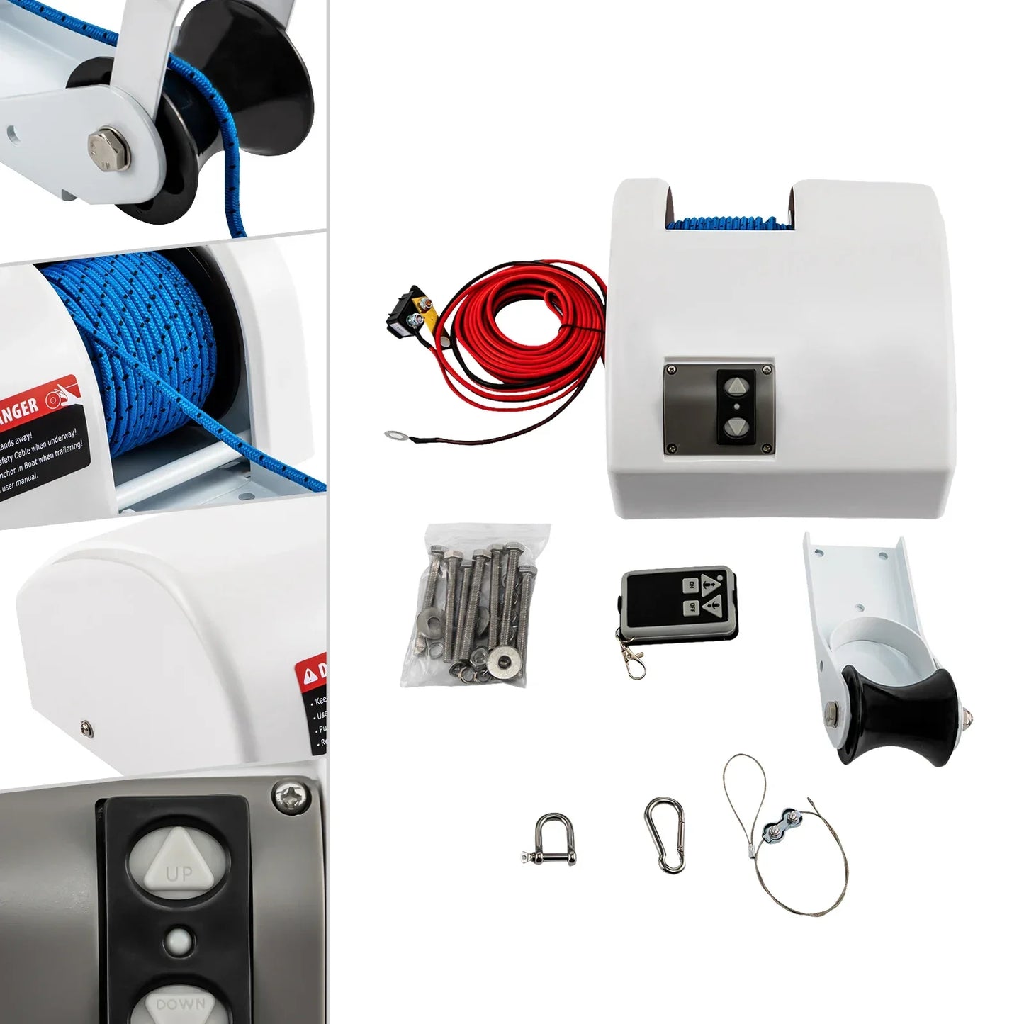 12V 45Lbs Boat Electric Anchor Winch With Remote Controller
