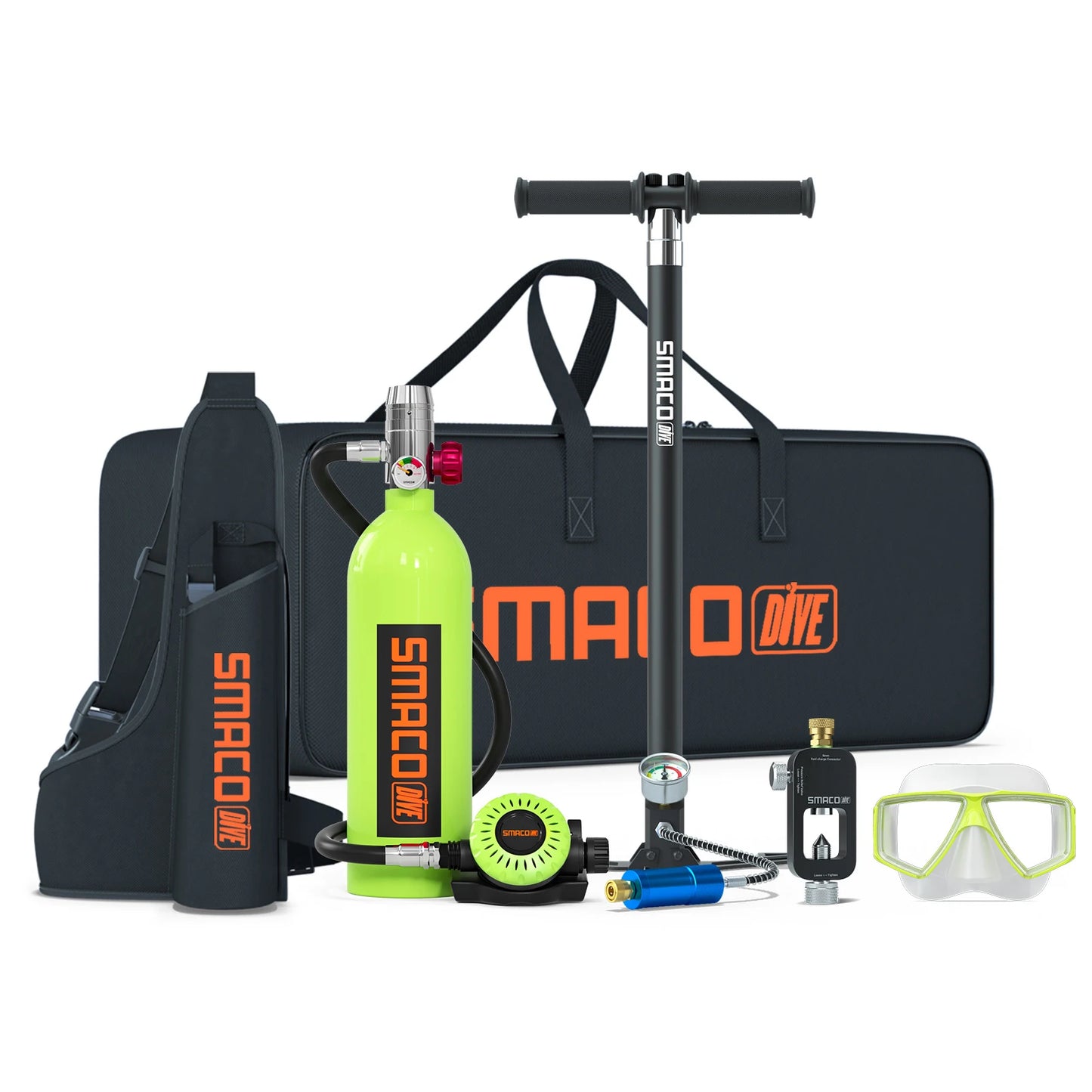 Smaco Scuba Tank 1L Mini Oxygen Cylinder Diving Gear