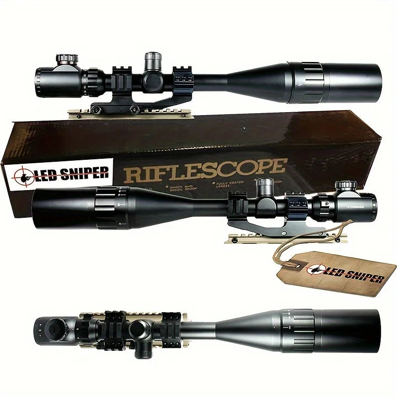 6-24x50 AO EG Illuminated Mil Dot Hunting Rifle Scope W/ PEPR Mount+Sunshade