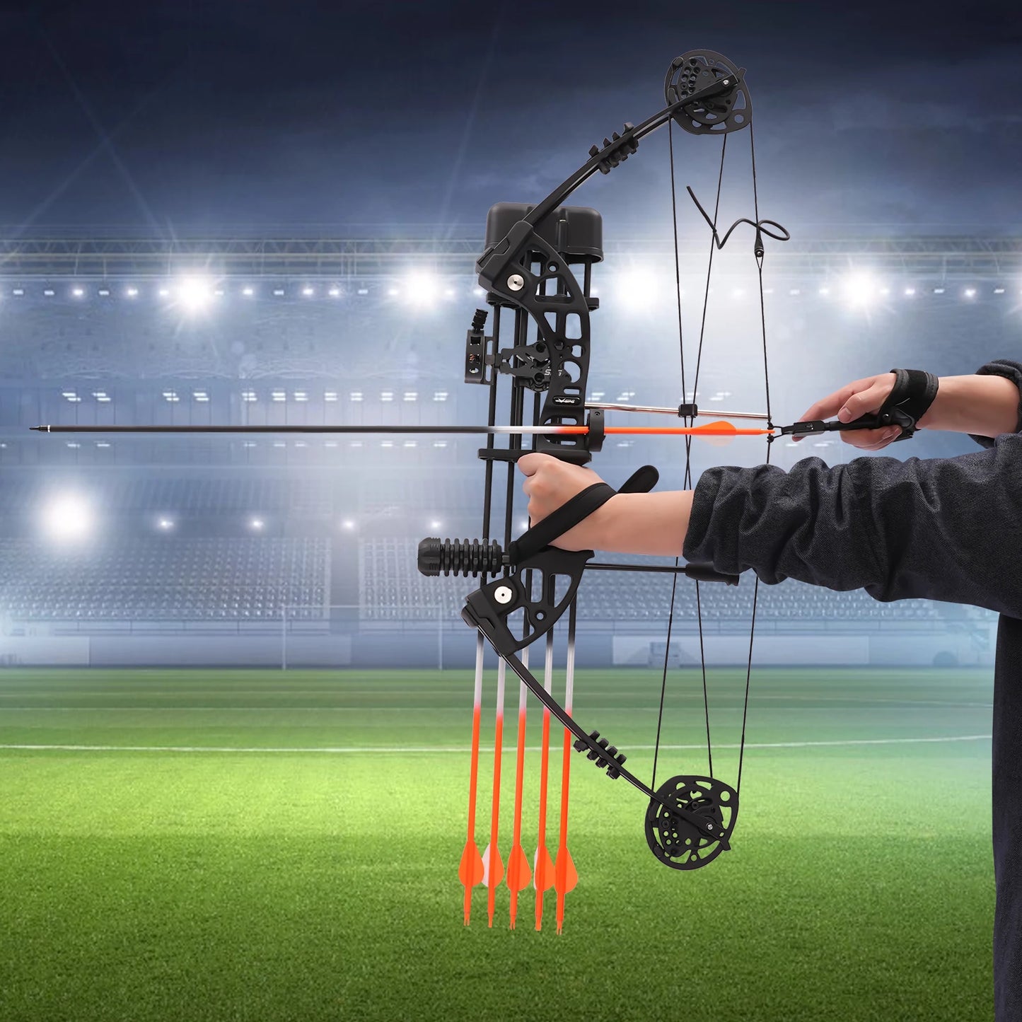 Compound Bow Archery Kit For Beginner 19 30in Draw 30 60Lbs