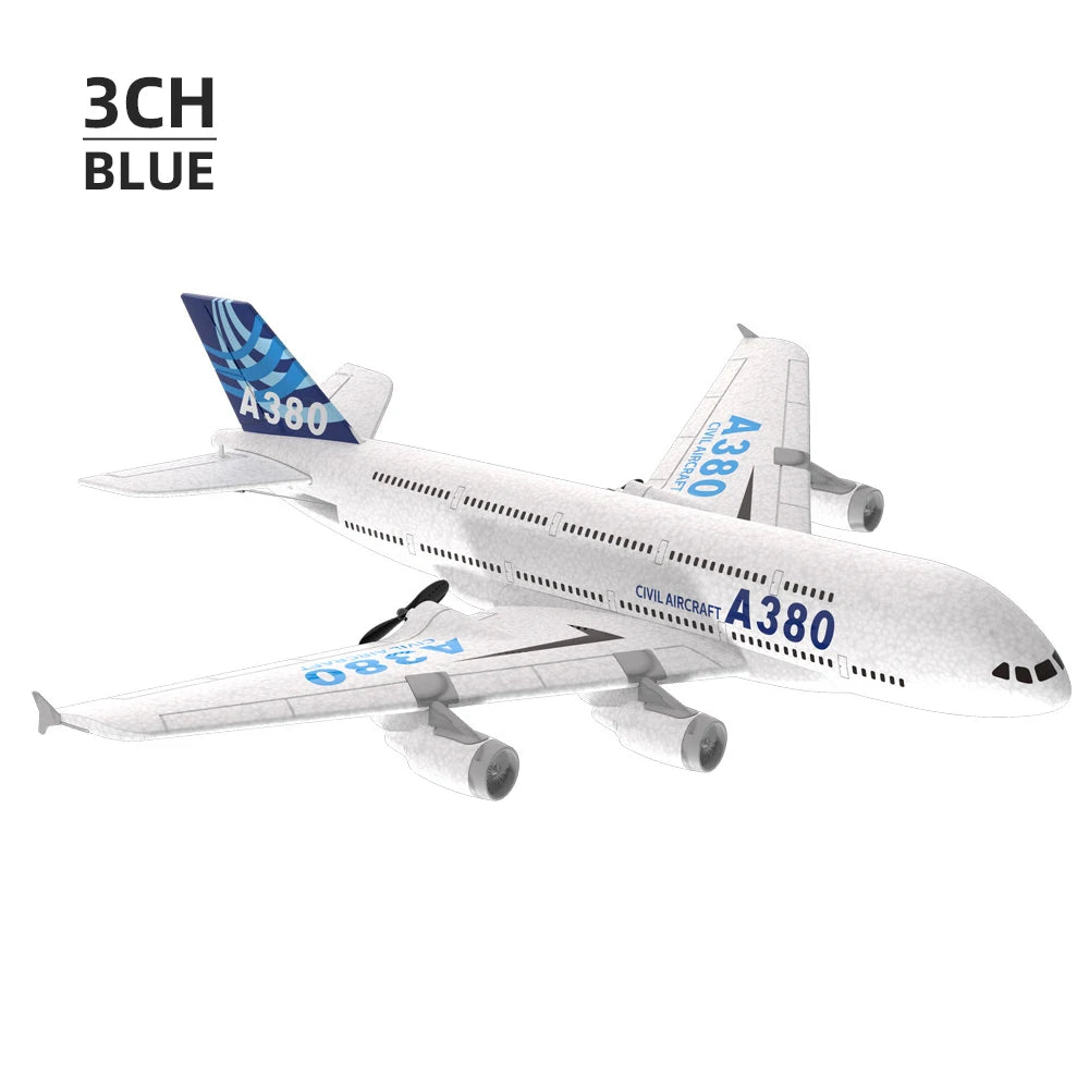 A380 Airplane Airbus RC Airplane Foam Toys 2.4G Glide Fixed Wing RTF Plane Outdoor Toys Drone Modle Easy Fly Children Gift