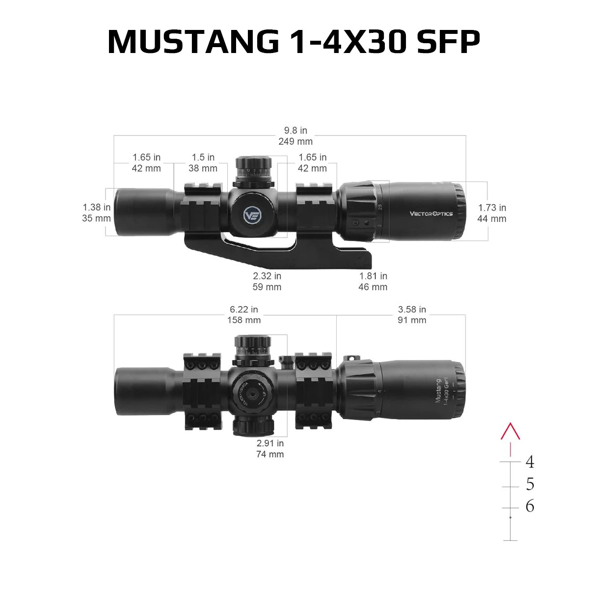 Vector Optics 1-4x24 1-6x24 SFP/FFP LPVO Riflescope For .308 30-06 AR15 Rifles&Airguns Hunting CQB 5 Years Warranty