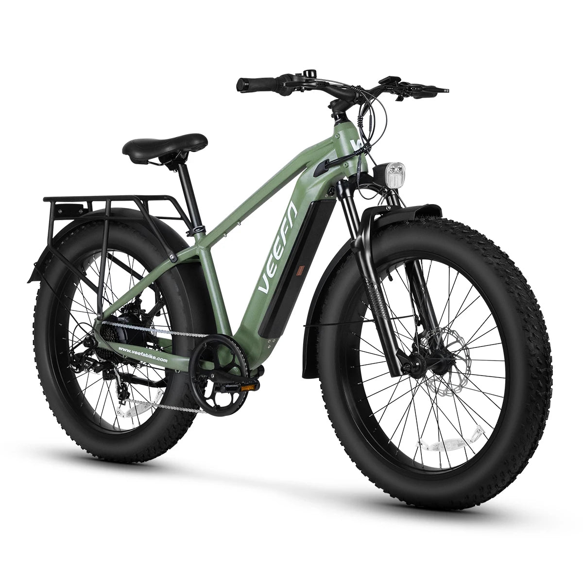 VEEFA Peak 1000W Electric Bike for Adults 48V 13Ah Removable Battery 26'' Fat Tire E Bike 28mph Mountain Ebike