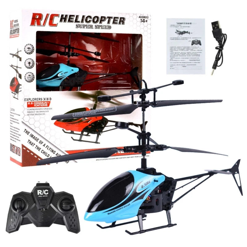 RC Helicopter Drone with Light Electric Flying Toy Radio Remote Control Aircraft Indoor Outdoor Game Model Gift Toy