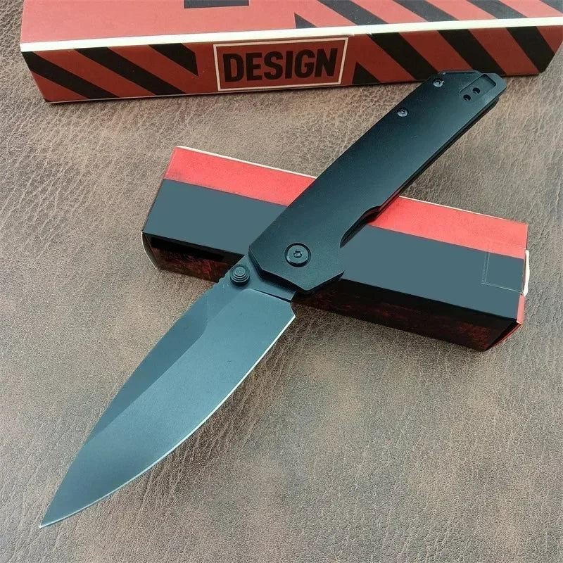 KS Iridium 2038 Aluminum Folding Knife with D2 Steel Blade A Lightweight and Durable Fishing Knife for Outdoor Emergencies