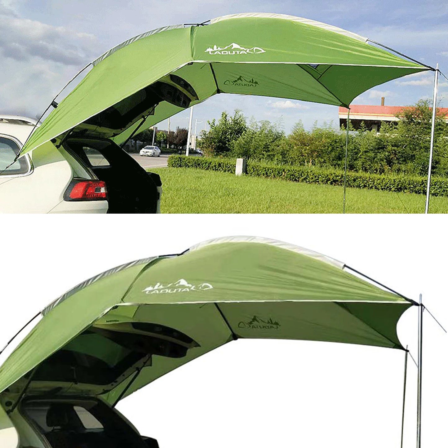 Tailgate Shade Awning Tent with Storage Bag, Waterproof Car Tail Tent for Camping and Picnics