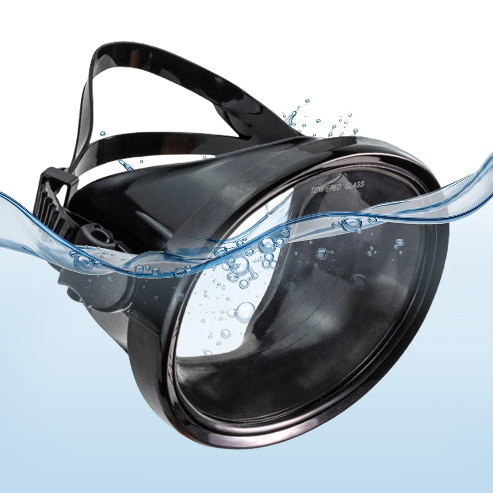 Oval Diving Mask Tempered Glass Anti Fog Freediving