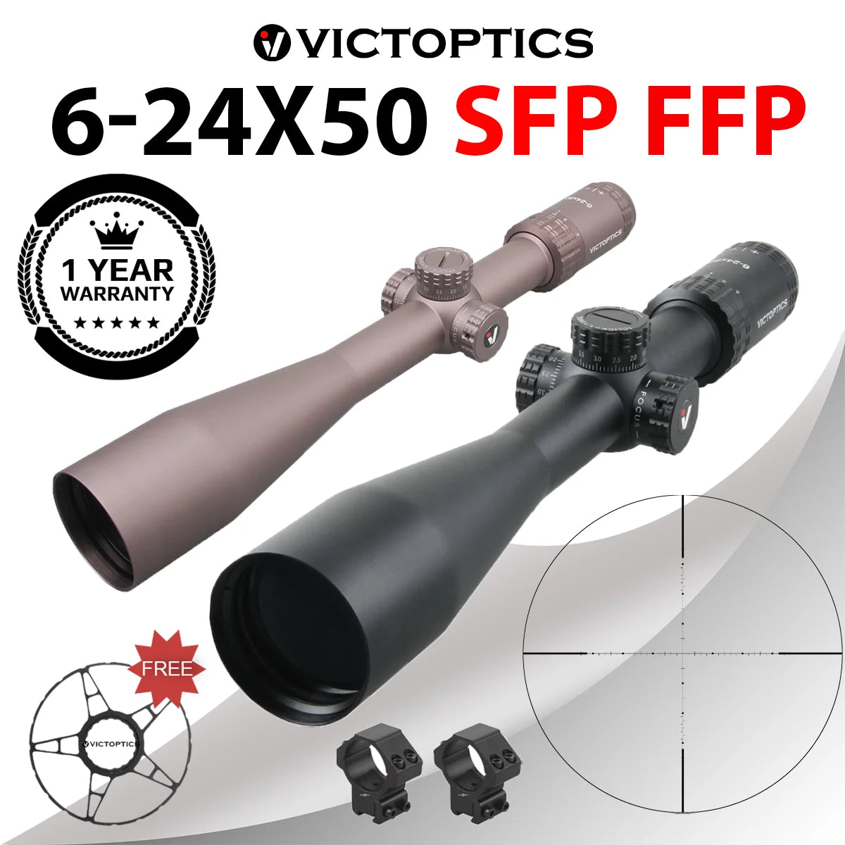 Victoptics S4 6 To 24x50 FFP Riflescope Turret Lock