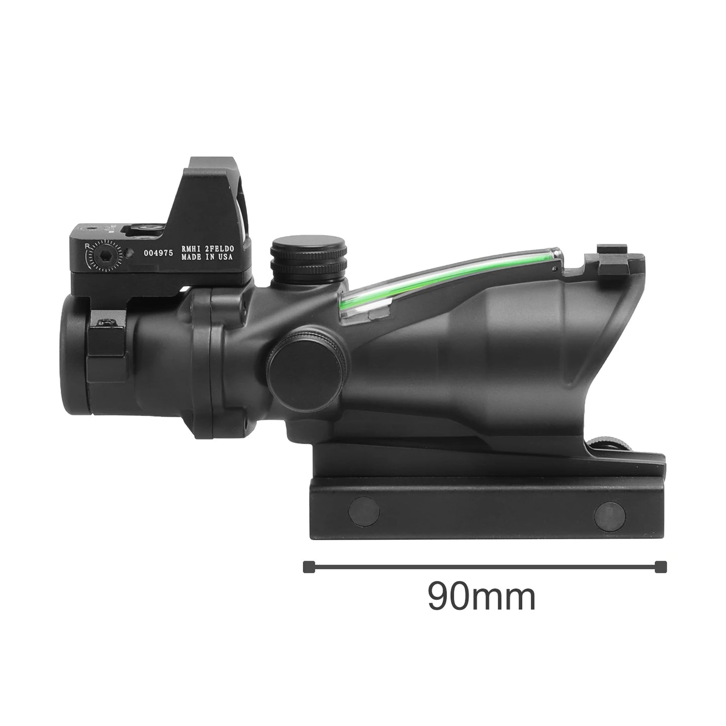 Adjustable 4x32 Red Dot 1x 4x Scope Red Dot Tactical Scope 20mm Rail Scope for Glock Hunting