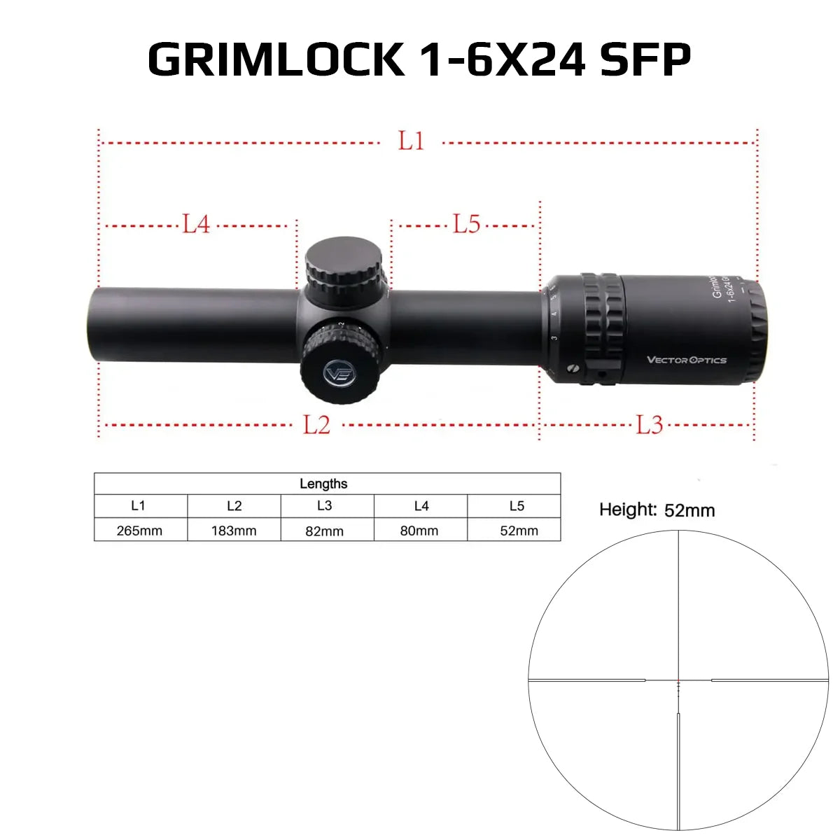 Vector Optics 1-4x24 1-6x24 SFP/FFP LPVO Riflescope For .308 30-06 AR15 Rifles&Airguns Hunting CQB 5 Years Warranty