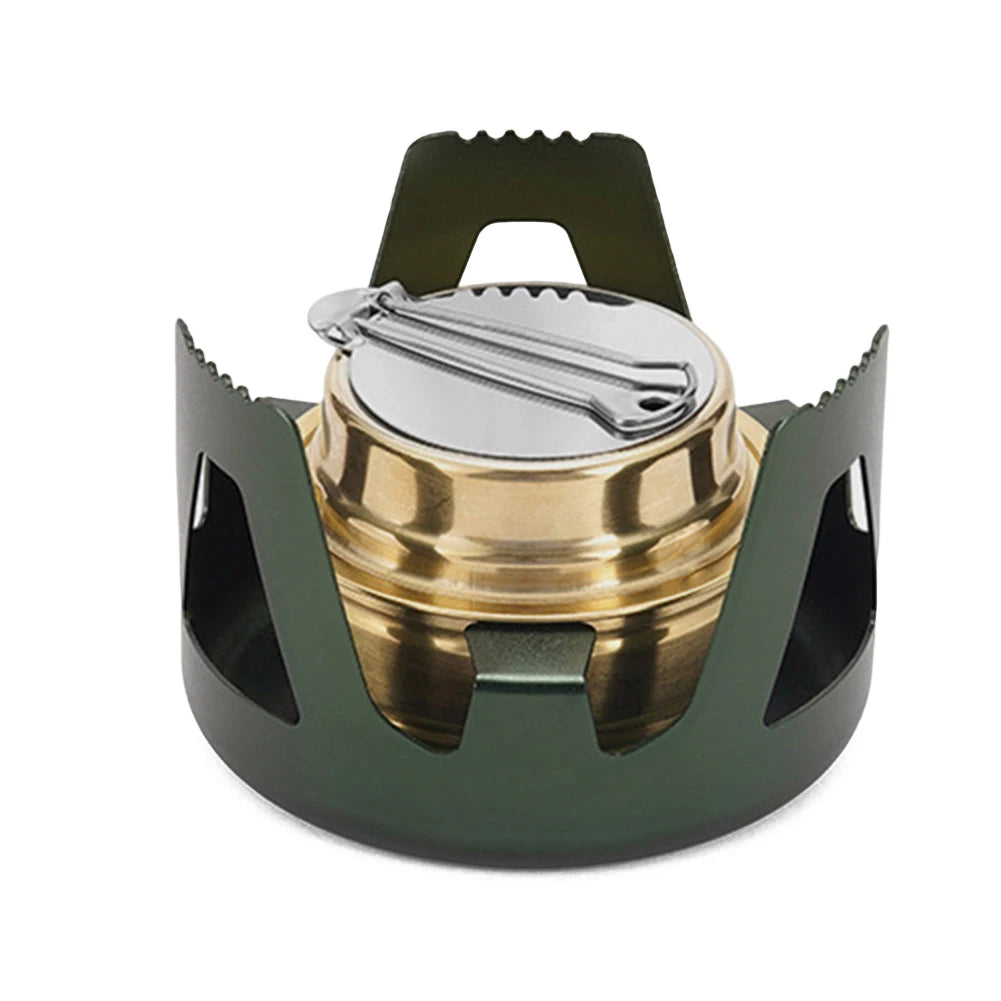 Alcohol Stove Adjustable Firepower Portable Mini Alcohol Stove Aluminum Alloy Bracket 360 Degree Combustion for Outdoor Picnic