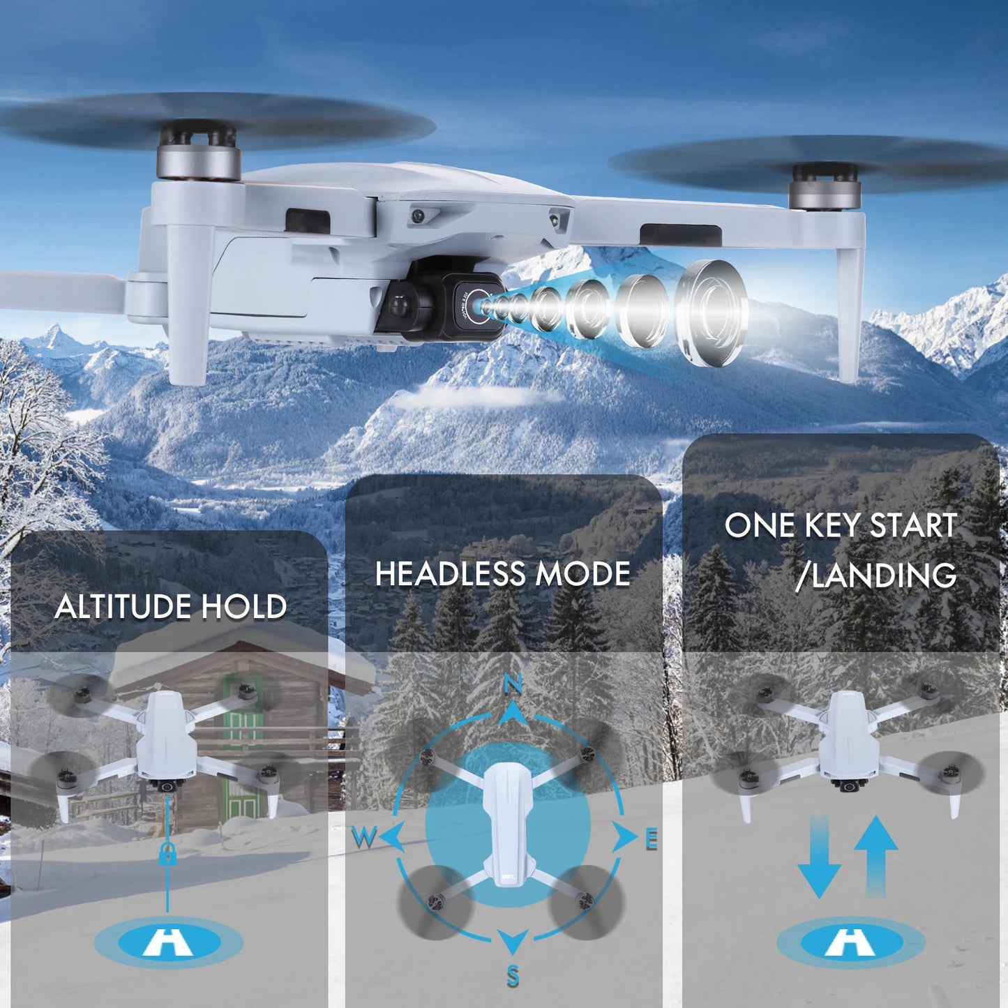 NBD 4K Drone With Camera GPS Quadcopter For Beginners