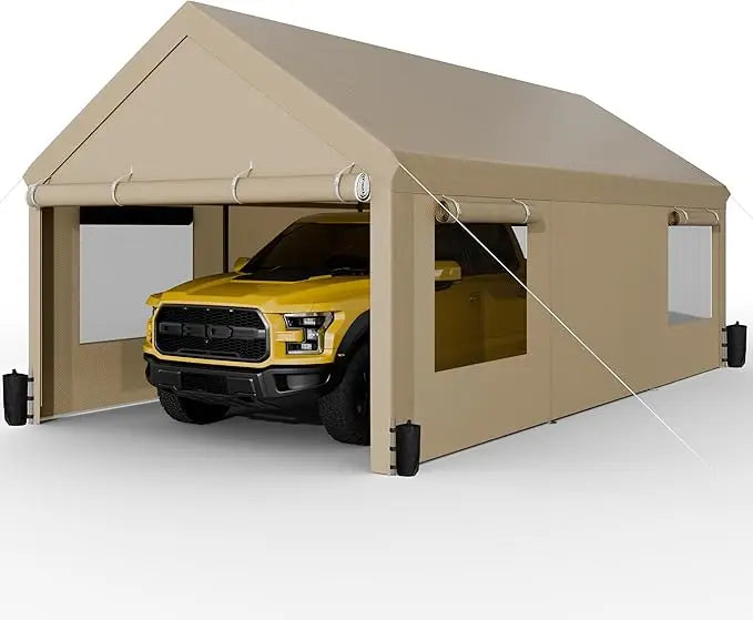 12x20 Heavy Duty Carport Portable Garage Roll Up Windows