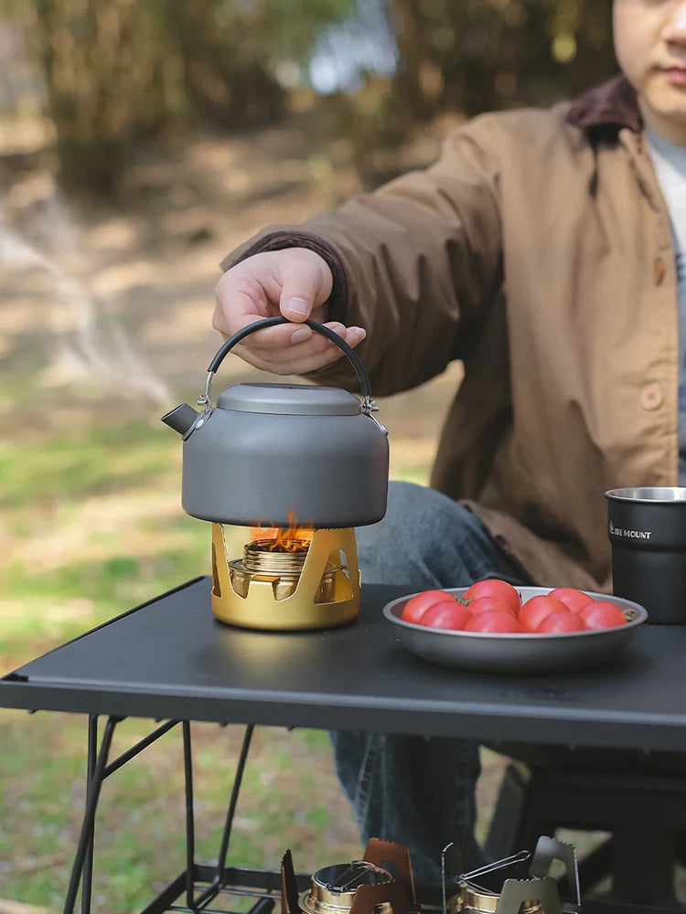 Alcohol Stove Adjustable Firepower Portable Mini Alcohol Stove Aluminum Alloy Bracket 360 Degree Combustion for Outdoor Picnic