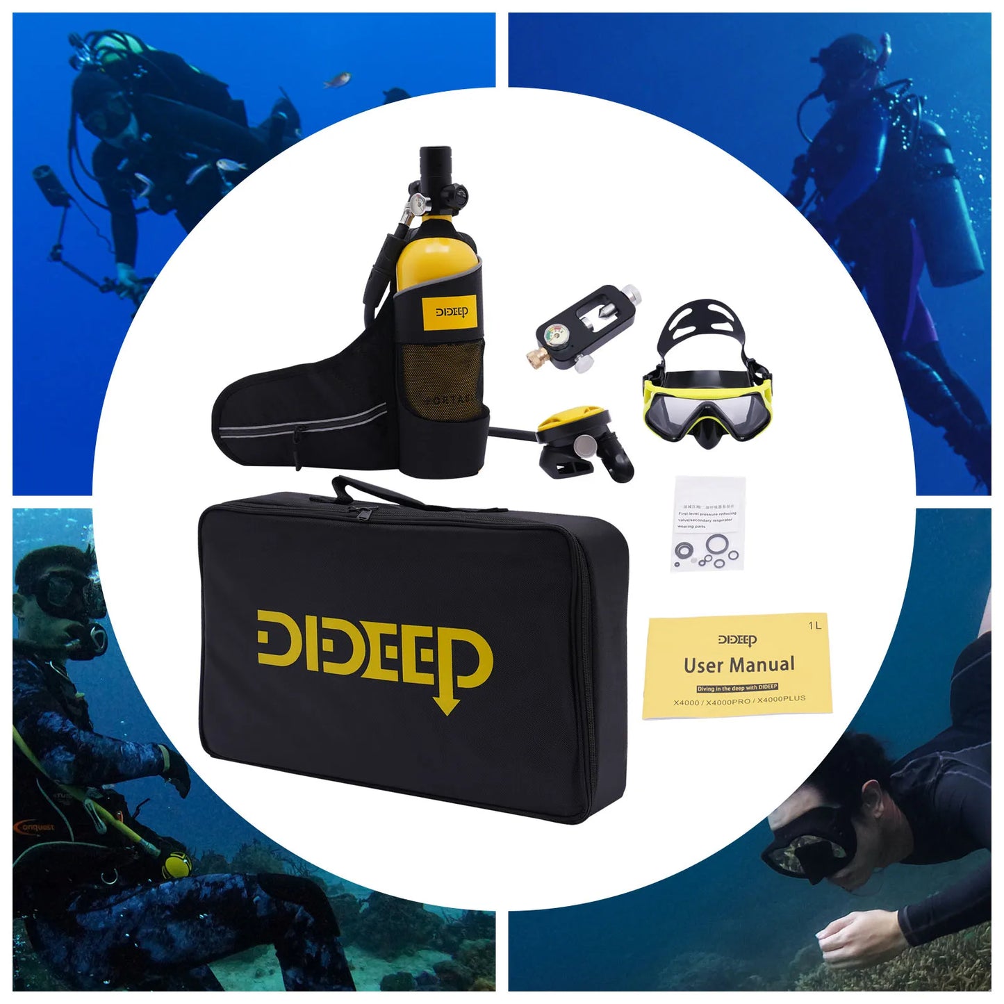 Underwater Breathing Device Mini Scuba Tank 32.8Ft 15 20 Min