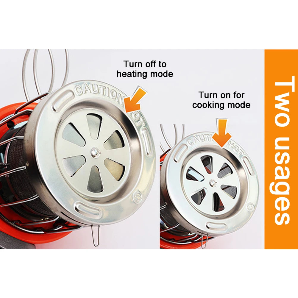 2 In 1 Camping Stove Portable 2000W Gas Tent Heater